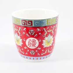 red japanese teacup in...