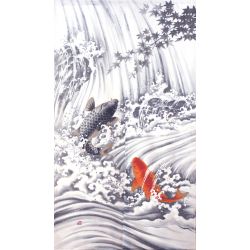 Japanese Noren polyester curtain, KOI