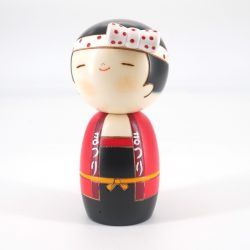 Japanese wooden Kokeshi doll - WASSHOI ONNA