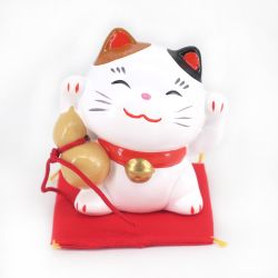 Japanese ceramic manekineko lucky cat - MIKE HYOTAN - both paws