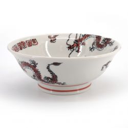 Japanese ceramic ramen bowl Ø20cm RYU, red