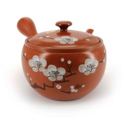 Japanese terracotta tokoname kyusu teapot - TOKONAME UME