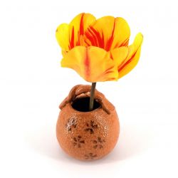 Japanese round soliflore vase, white - HANA MOMIJI