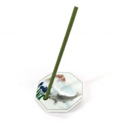 Japanese porcelain incense holder - SANAE - Stream