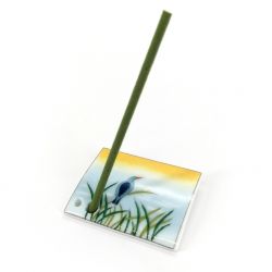 Japanese porcelain incense holder - RYOBO - Kingfisher