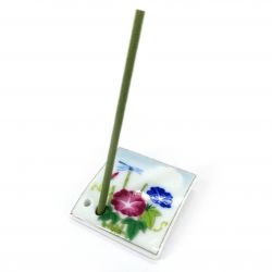 Japanese porcelain incense holder - TANABATA - Morning Glory