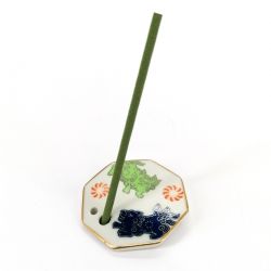 Japanese porcelain incense holder - SOUJISHI - Lion Dance