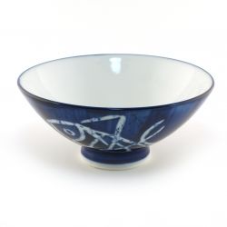 Japanese ceramic rice bowl, SAKANA, fish