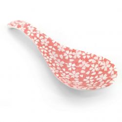 Japanese pink ceramic spoon - HANA