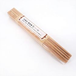Set of 10 Japanese natural wooden sticks - TANAKA HASHITEN - made in Japan
