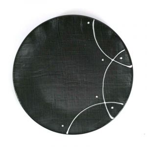 Small Japanese plate in minimalist black ceramic - MINIMARISUTO