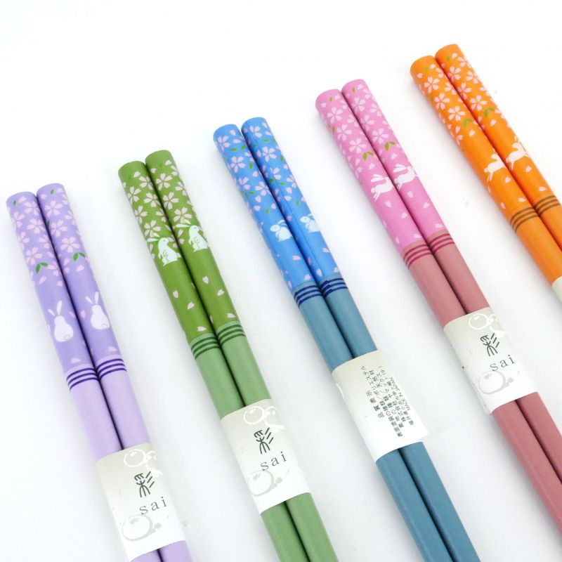pair of japanese chopsticks, USAGI, multicolour