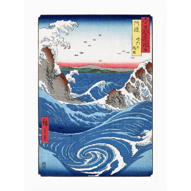 Japanese print, Hiroshige Province of Awa: The whirlwinds of Naruto