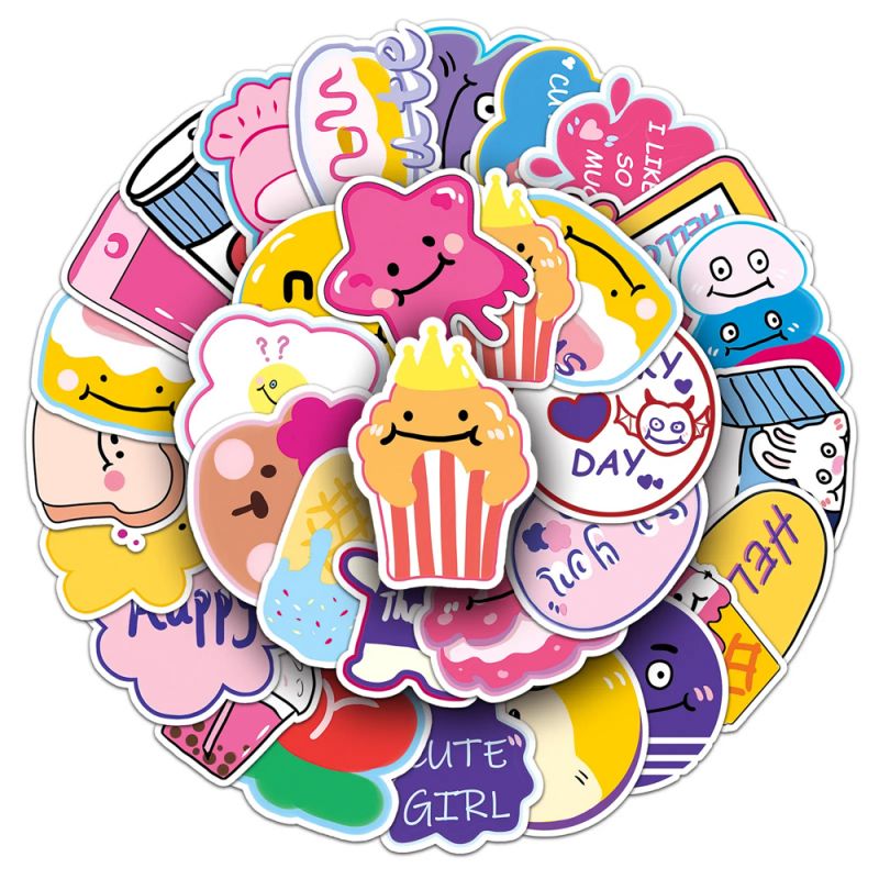 Lote de 50 stickers japoneses, stickers kawaii coreanos - KANKOKU GO