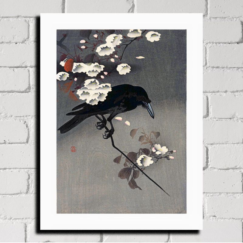 Japanese print, Raven 2, OHARA KOSON