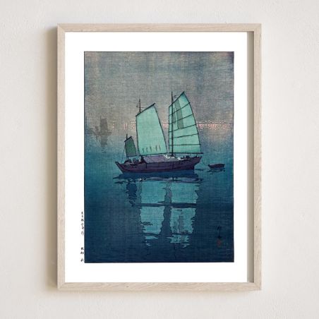 Japanese Print, Sailing Boats, Hansen, YOSHIDA HIROSHI