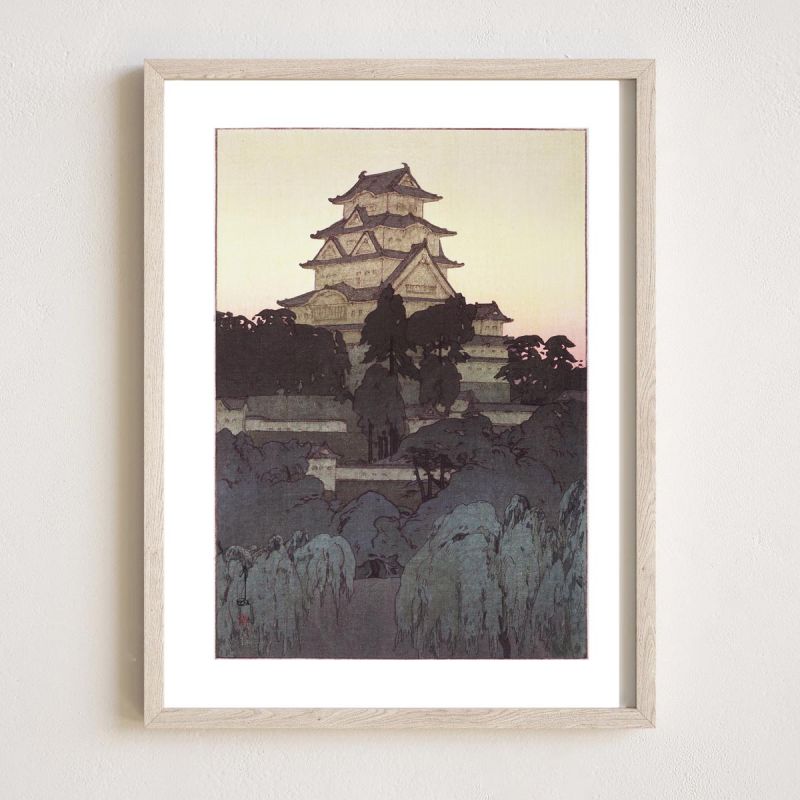 Japanese Print, Morning at Himeji Castle, Himejijō no asa, YOSHIDA HIROSHI