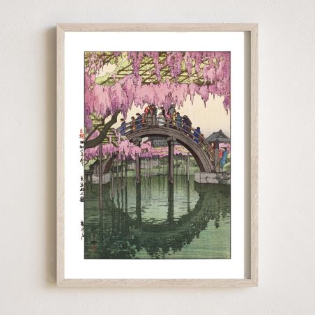 Reproduction d'estampe japonaise, Pont Kameido,Kameido-bashi, YOSHIDA HIROSHI