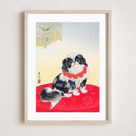 Japanese print, Dog, OHARA KOSON