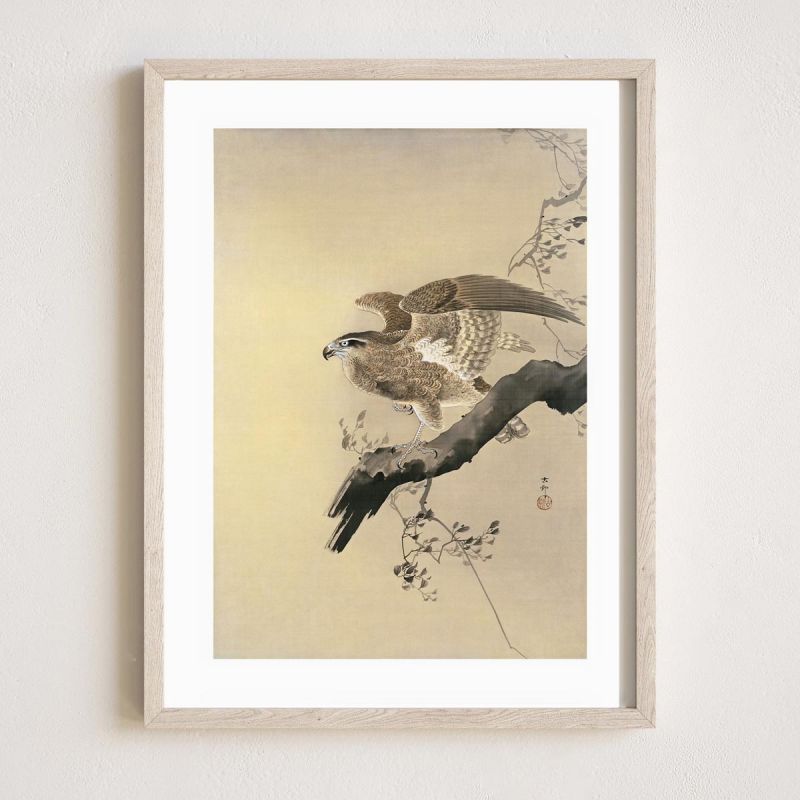 Reproduction d'estampe japonaise, Un aigle 1, OHARA KOSON