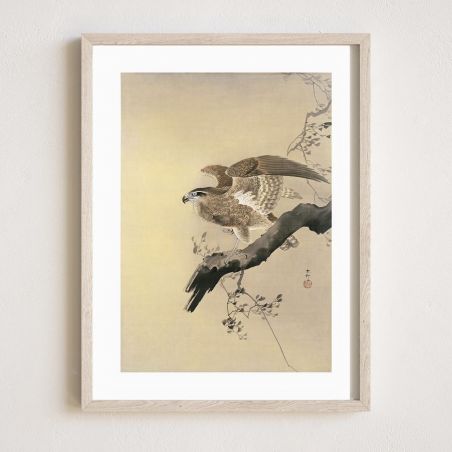 Reproduction d'estampe japonaise, Un aigle 1, OHARA KOSON