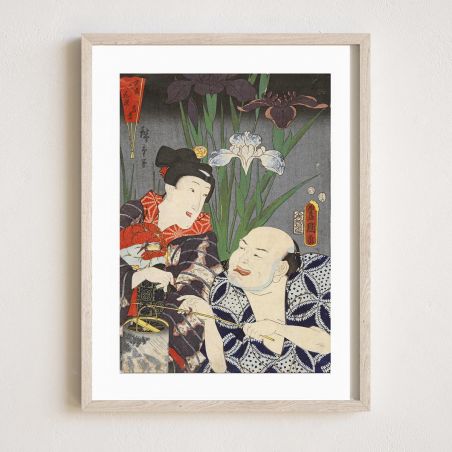 Japanischer Druck, Iris, KUNISADA