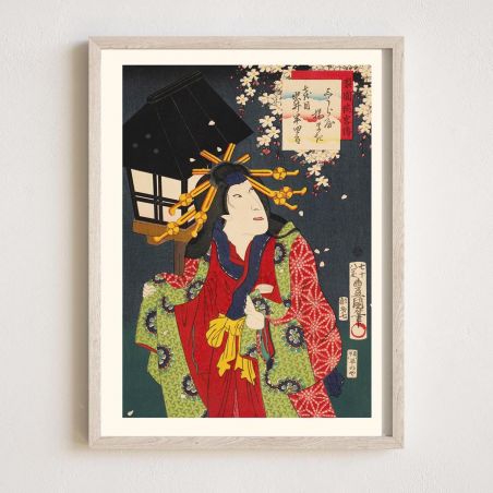 Stampa giapponese, racconti leggendari di cavalieri, Iwai Hanshiro, KUNISADA