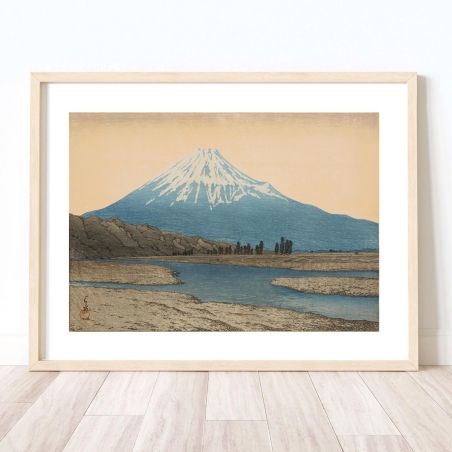 reproduccion impresa de Kawase Hasui, Fuji no Akebono