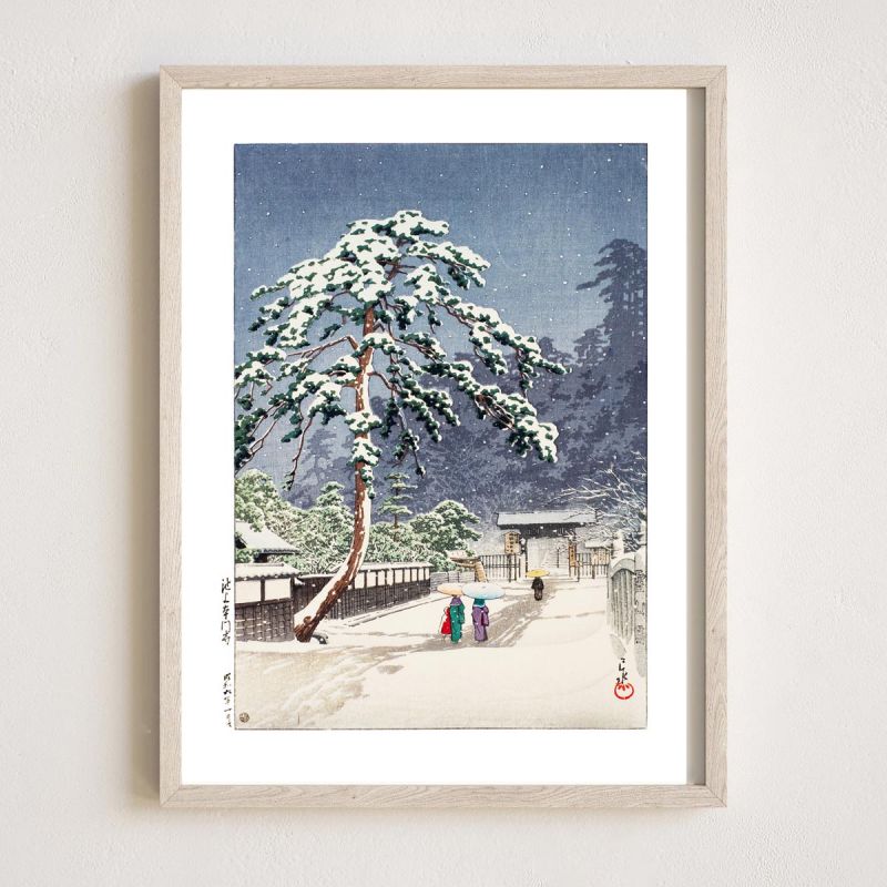 Kawase Hasui Print Reproduktion, Honmon-Tempel, Ikegami, Ikegami Honmonji