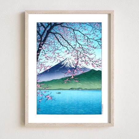 print reproduction of Kawase Hasui, Mount Fuji from Kishio