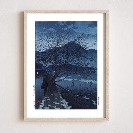 print reproduction of Kawase Hasui, Evening in Beppu