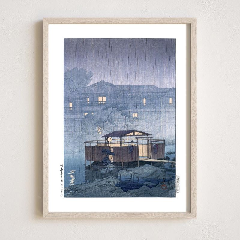 print reproduction of Kawase Hasui, Rain in Shuzen-ji, Shuzenji no ame