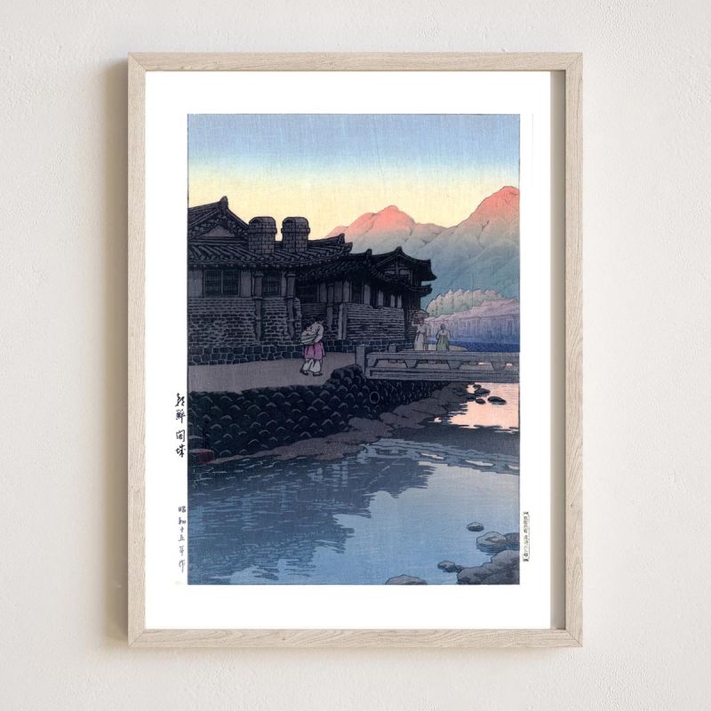 Druck Reproduktion von Kawase Hasui, Kaesong, Korea, Chasen Kaijo