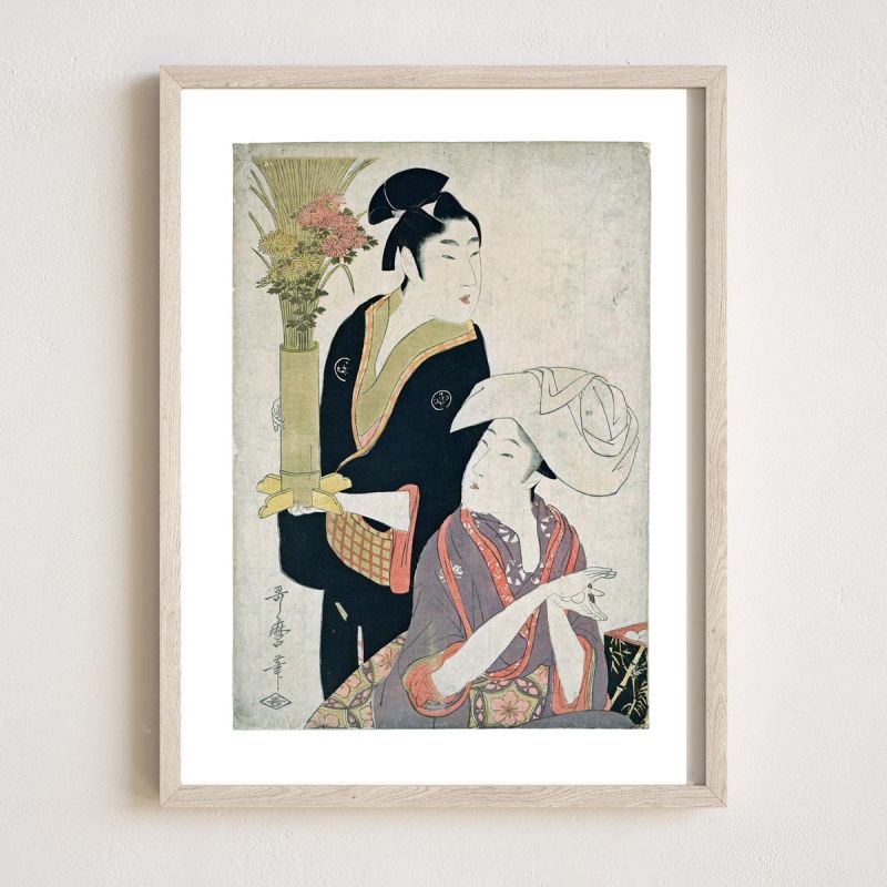 Japanese print, The ninth month of the series 5 love festivals, UTAMARO